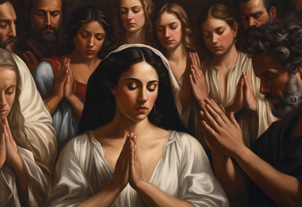 Diverse-group-in-prayer-circle-eyes-closed-hands-extended-in-blessing-embodying-unity-and-compass_nbje