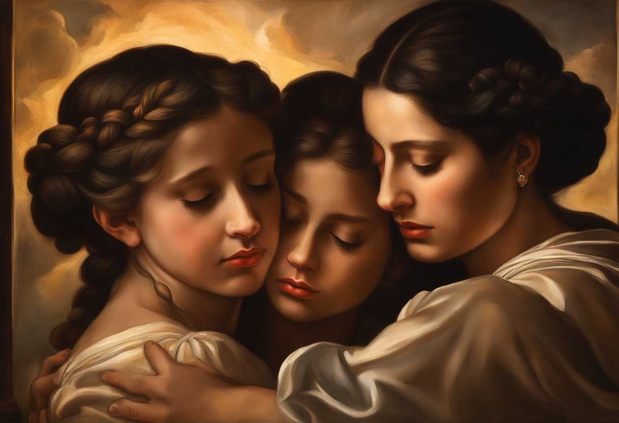 A-family-embraces-in-a-tearful-reunion-their-faces-illuminated-by-warm-light_oqmv