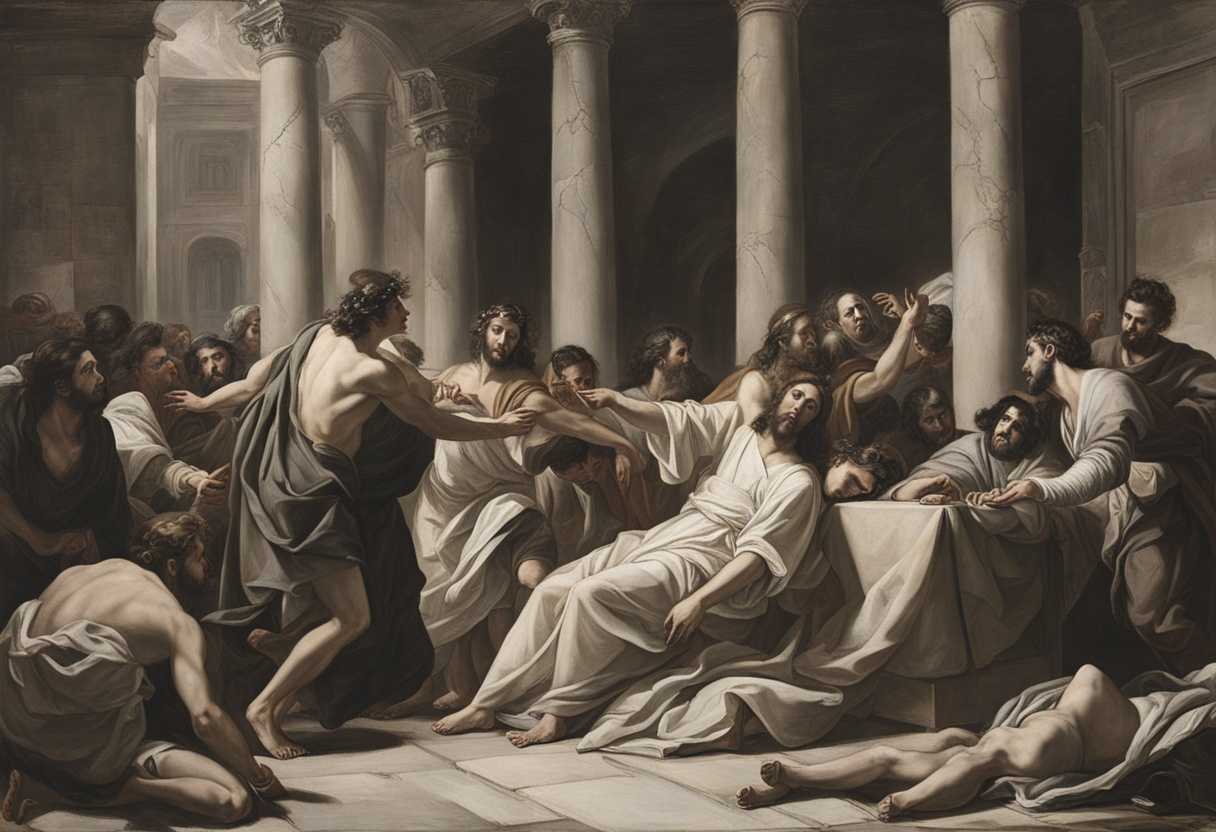 A-chaotic-scene-as-Jesus-heals-a-demon-possessed-son-teaching-humility-and-greatness_ieez