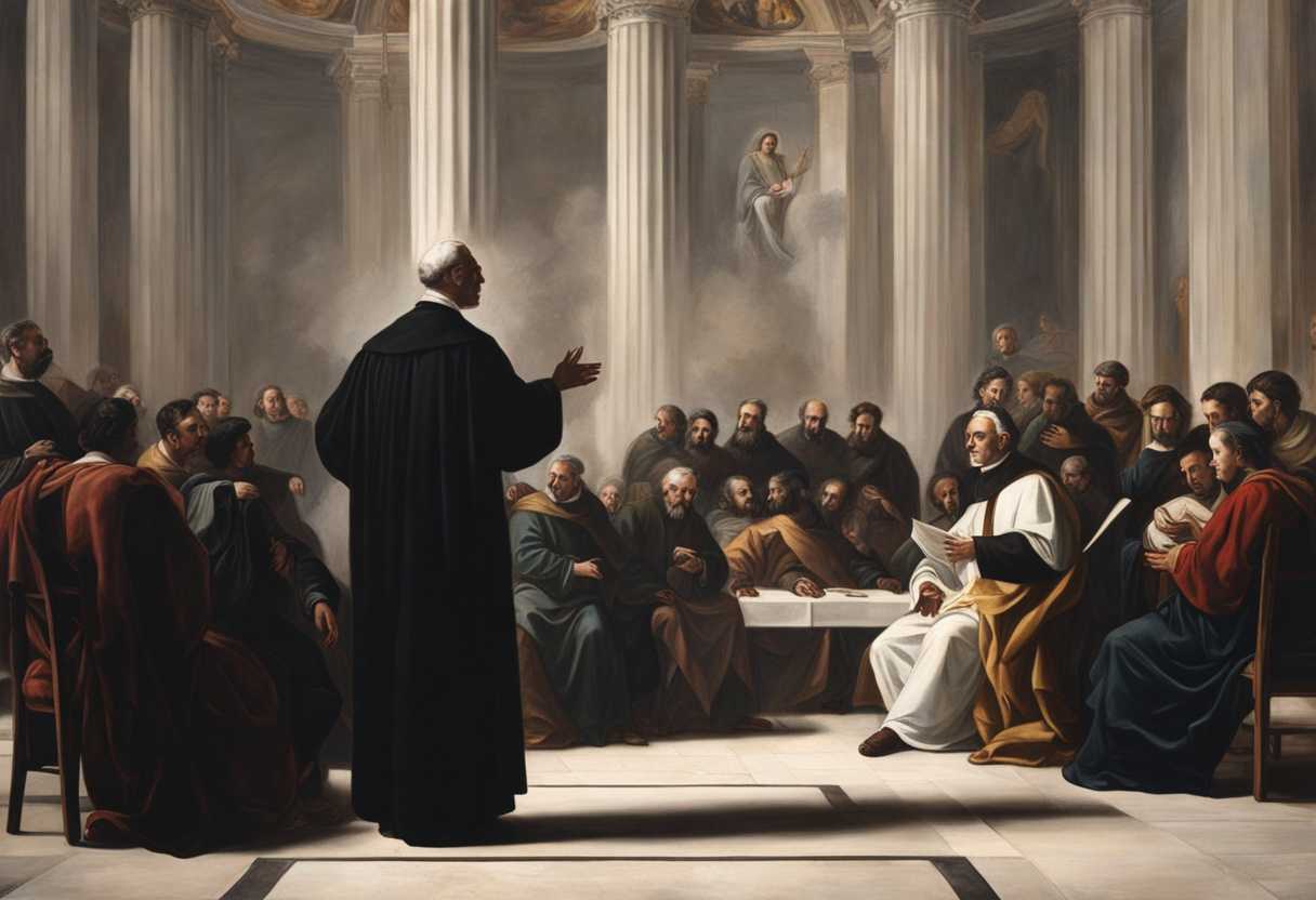 A-priest-speaks-candidly-to-a-group-of-followers-in-a-solemn-yet-hopeful-atmosphere_atgk