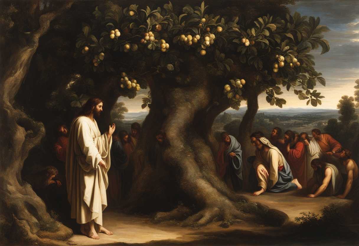 Jesus-examines-a-barren-fig-tree-disciples-attentive-solemn-realization-weighty-words-spoken-dee_edmy