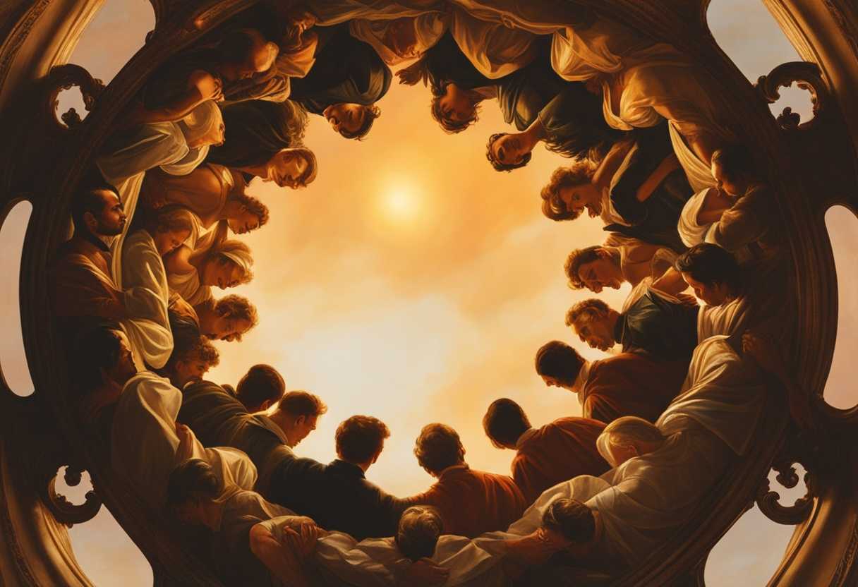People-in-circle-faces-glowing-in-sunset-deep-in-conversation-capturing-camaraderie-and-connectio_fzrl