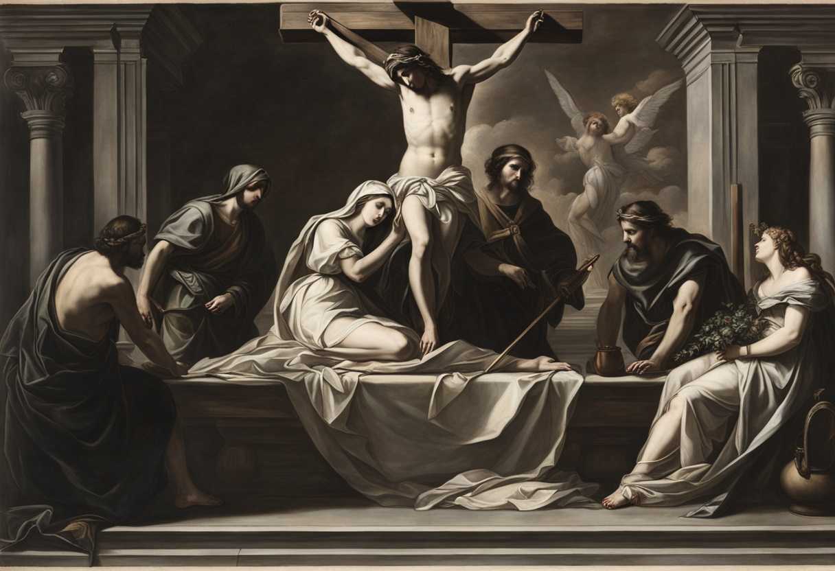 A-powerful-and-poignant-crucifixion-scene-with-Jesus-Mary-Magdalene-Mary-Salome-and-a-centurion_otjs
