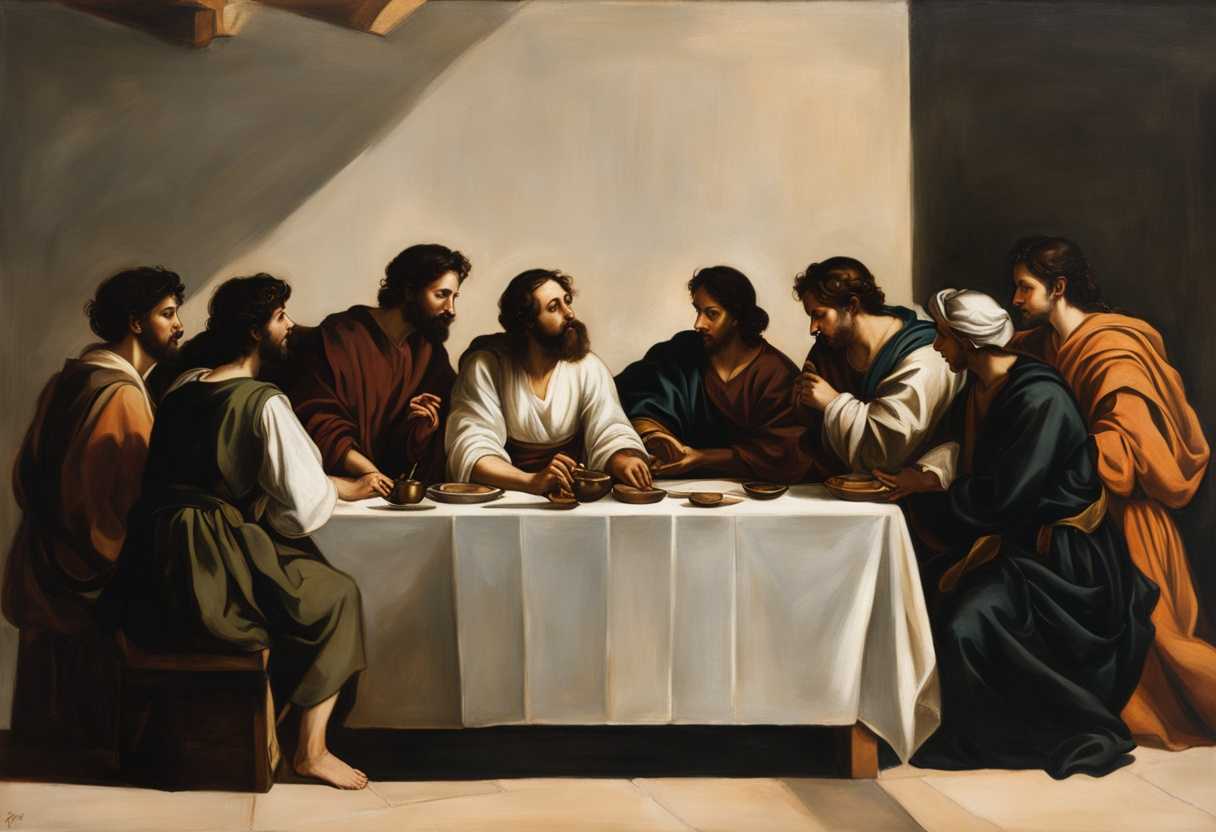 Eleven-disciples-gathered-around-a-table-sharing-deep-conversation-in-soft-intimate-lighting_xvbe