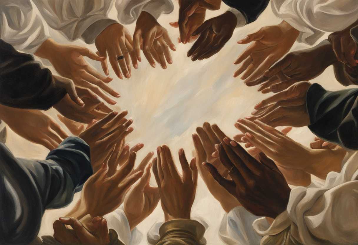 Believers-in-a-circle-hands-raised-in-prayer-exuding-faith-unity-and-determination_jnyq