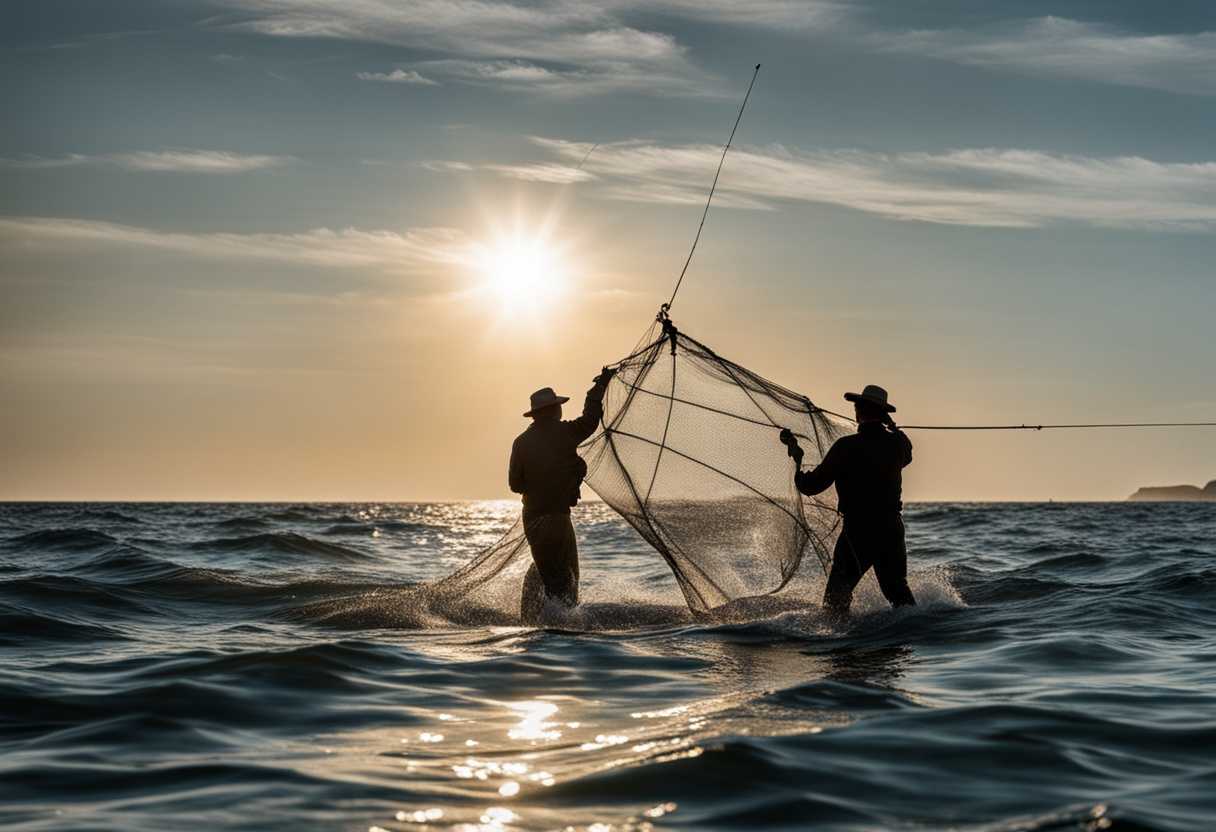 Two-fishermen-gracefully-casting-nets-in-the-sparkling-sea-under-the-bright-sun_zaww