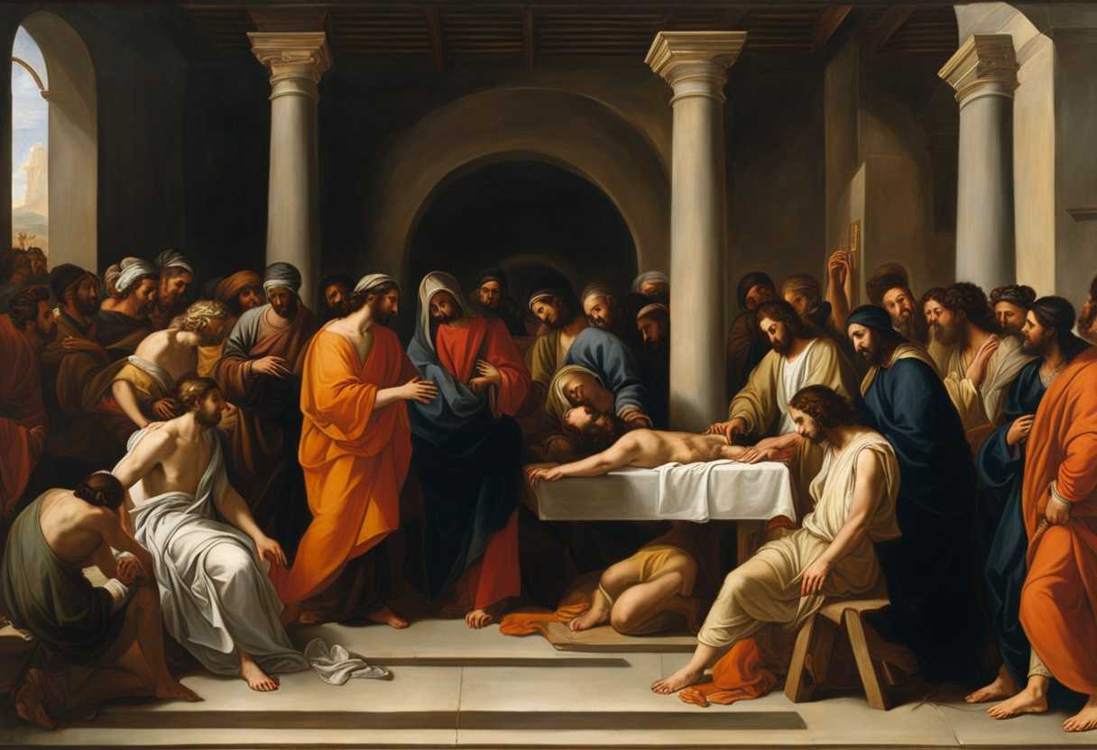 Jesus-forgives-a-paralytic-in-a-crowded-house-surrounded-by-scribes-tax-collectors-sinners-and-P_lxge