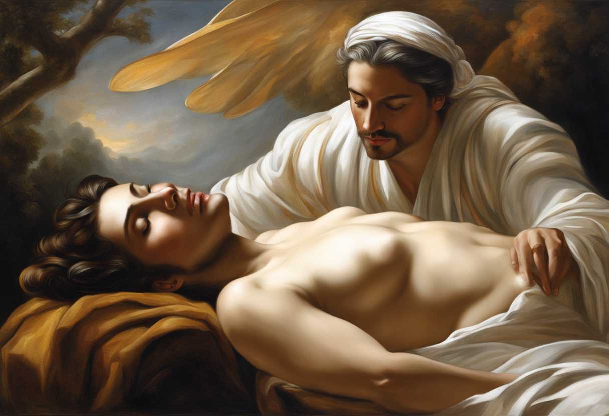 A-healer's-gentle-touch-brings-a-profound-connection-and-emotional-exchange-in-a-spiritual-setting_pnoe