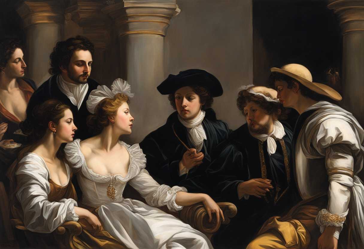Intimate-gathering-in-dim-light-deep-in-conversation-with-serious-expressions-and-gestures_ssem