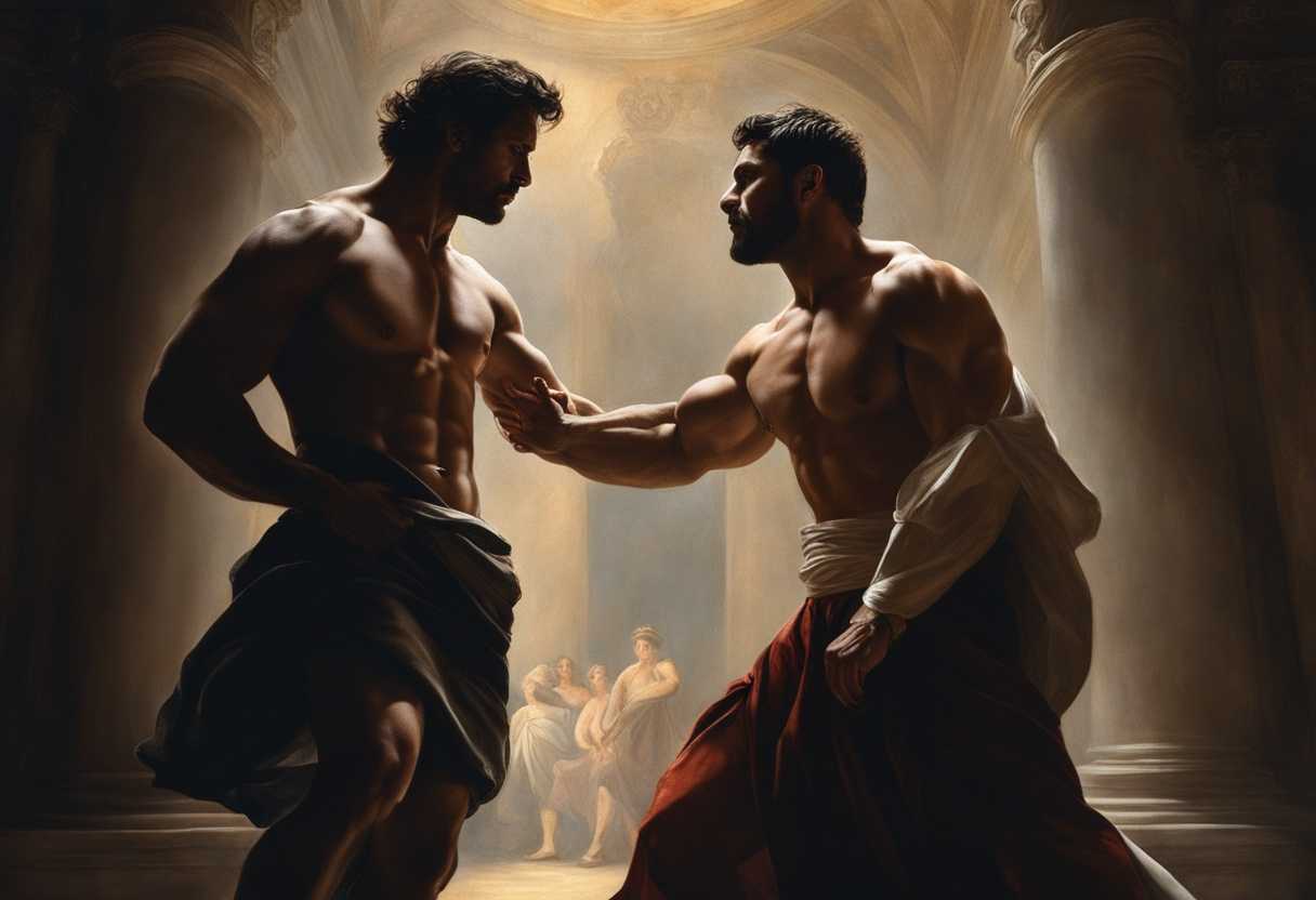 A-muscular-man-confronts-a-shadowy-figure-with-power-and-confidence-in-dramatic-lighting_xjzd
