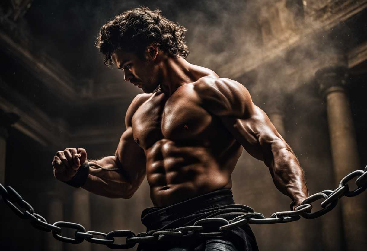 A-muscular-man-breaks-free-from-chains-with-determination-and-defiance-in-dramatic-lighting_fkpd