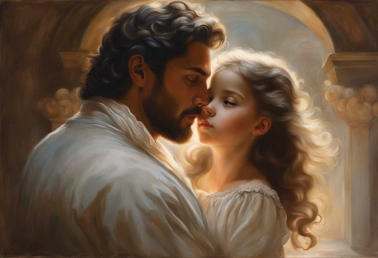 A-man-gently-protects-a-young-girl-in-awe-under-a-soft-ethereal-light_jbba
