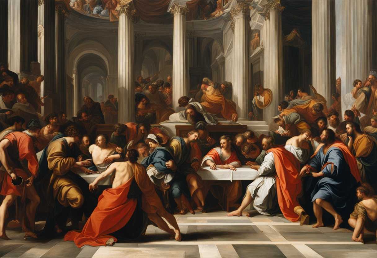 Disciples-and-scribes-debate-fervently-amidst-a-bustling-crowd-contrasting-calm-and-chaos_zvid
