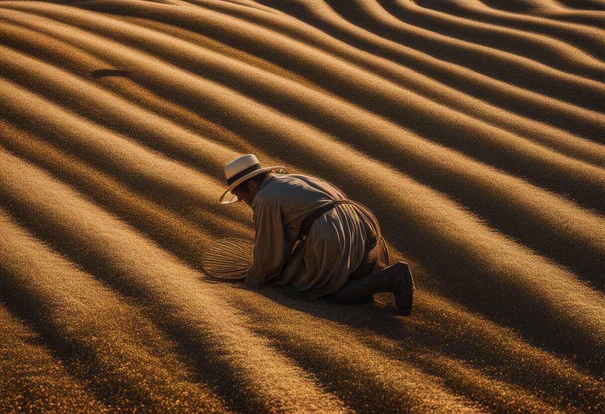A-figure-sowing-seeds-in-a-vast-field-creating-a-mesmerizing-pattern-under-the-sunlight_hnpu