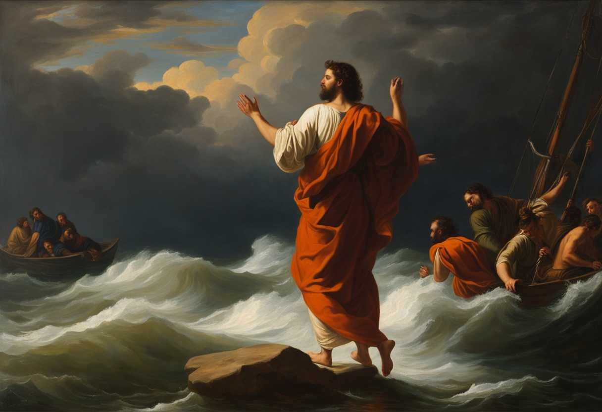 Peter-steps-onto-water-towards-Jesus-amidst-storm-faith-and-doubt-disciples-watching-spiritual_qygq