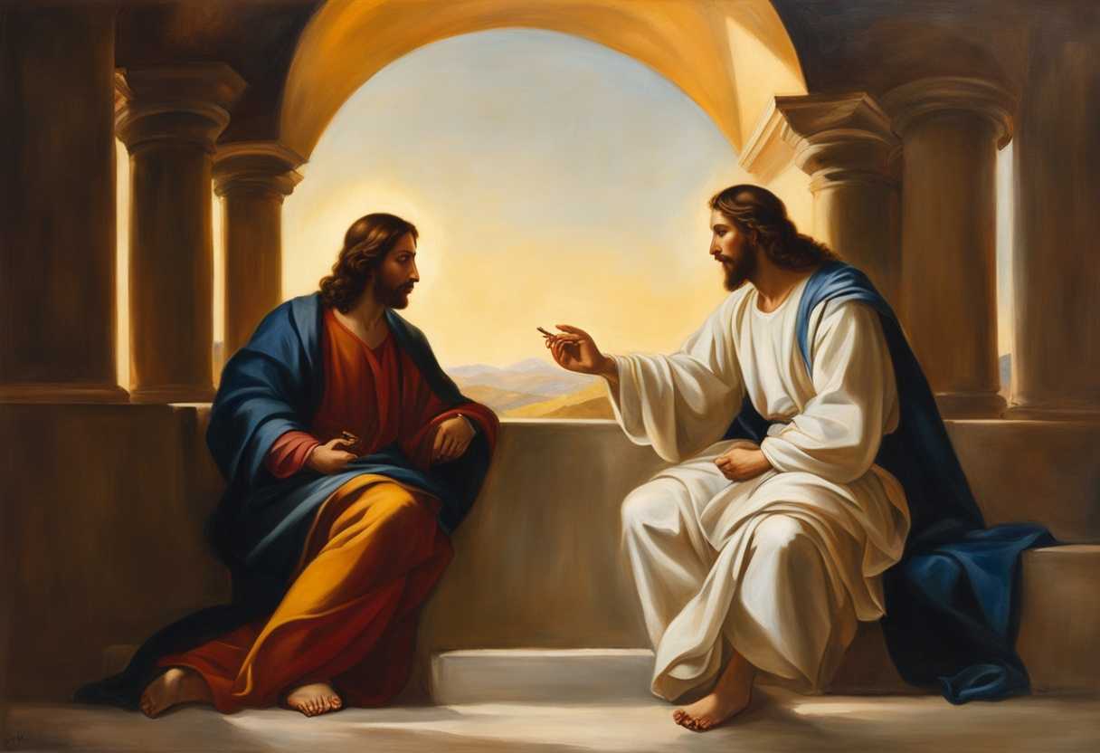 Jesus-and-Simon-Peter-share-a-serene-moment-of-divine-connection-in-warm-sunlight_djyw