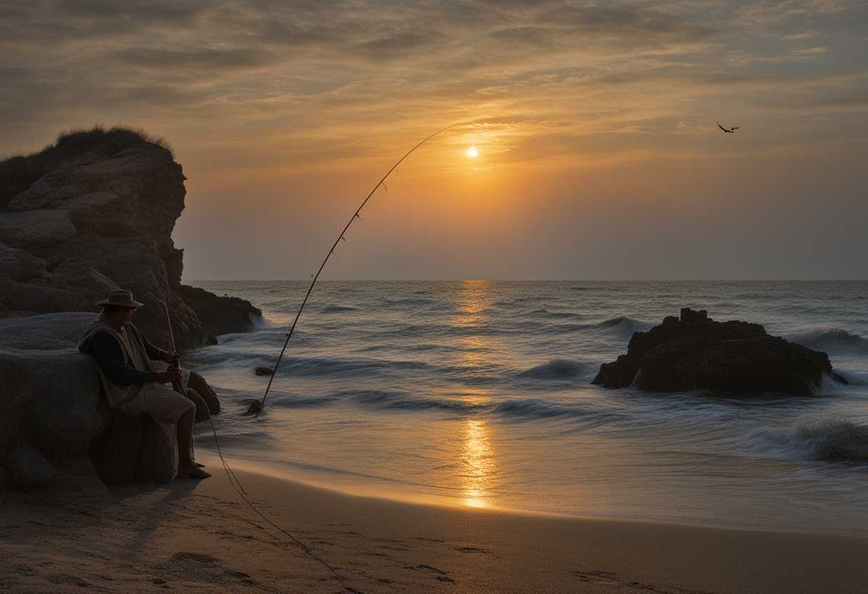 A-lone-fisherman-casts-his-line-at-dawn-focused-and-patient-by-the-tranquil-sea_xgnx