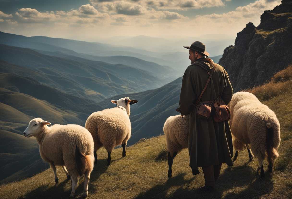 Man-and-sheep-on-mountain-searching-for-lost-sheep-capturing-candid-moments-of-determination-and-v_vape