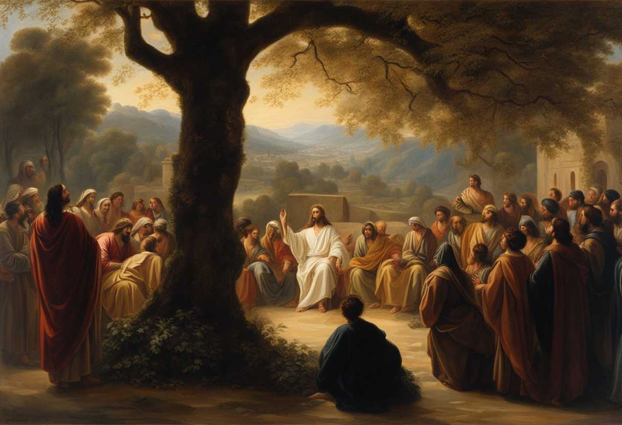Jesus-addresses-a-crowd-under-a-tree-bathed-in-soft-light-captivated-by-his-words_ibwh
