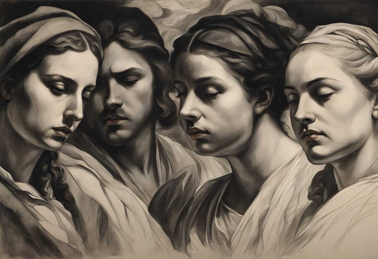 People-in-a-circle-faces-intrigued-yet-doubtful-under-dappled-sunlight-exuding-tension-and-myster_fqxw