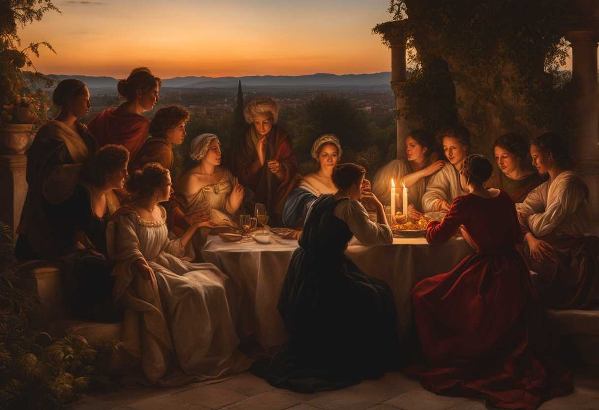 A-diverse-group-of-people-captivated-by-a-sunset-sharing-a-timeless-moment-of-connection_rkch