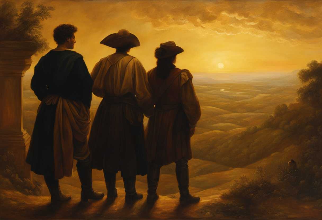 A-diverse-group-gazes-at-the-horizon-united-in-hope-under-a-golden-sky_qbbe