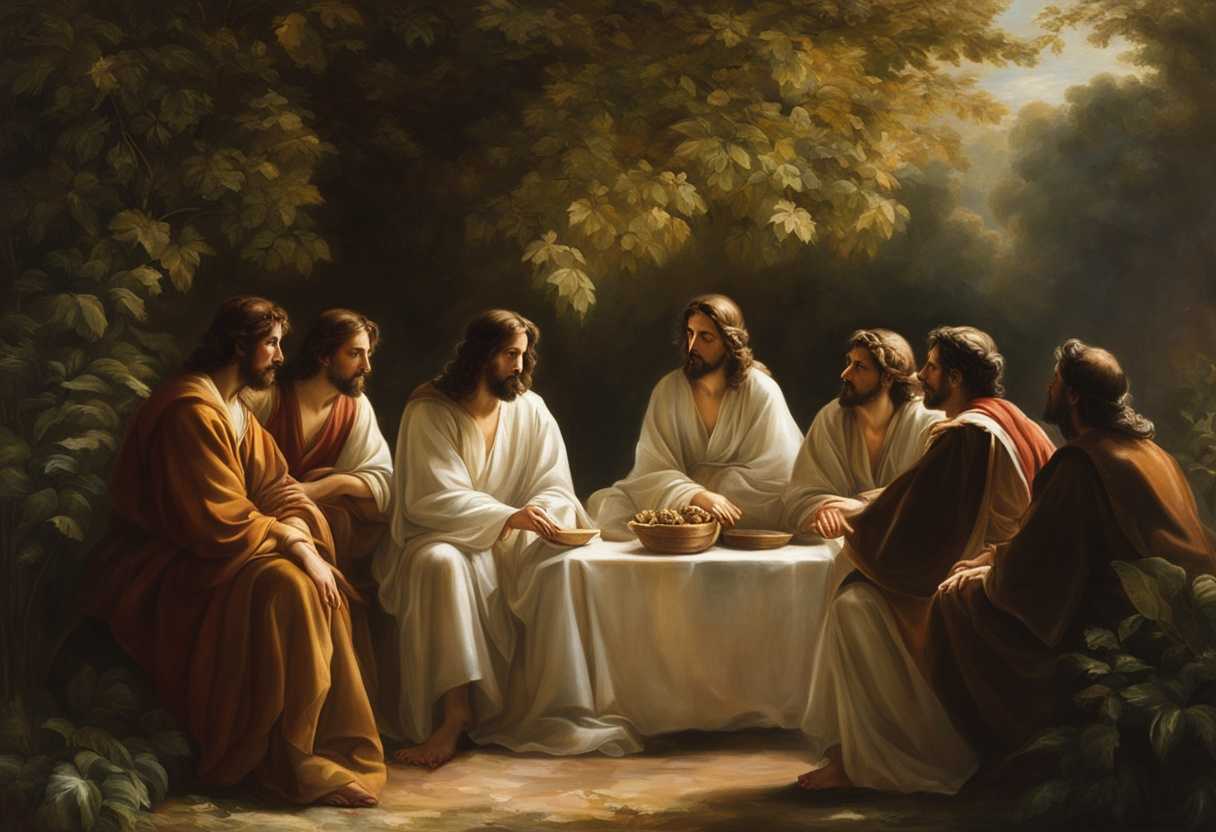 Jesus-leads-disciples-to-tranquil-garden-disciples-anxious-Jesus-deep-in-thought-soft-light-illum_vdes