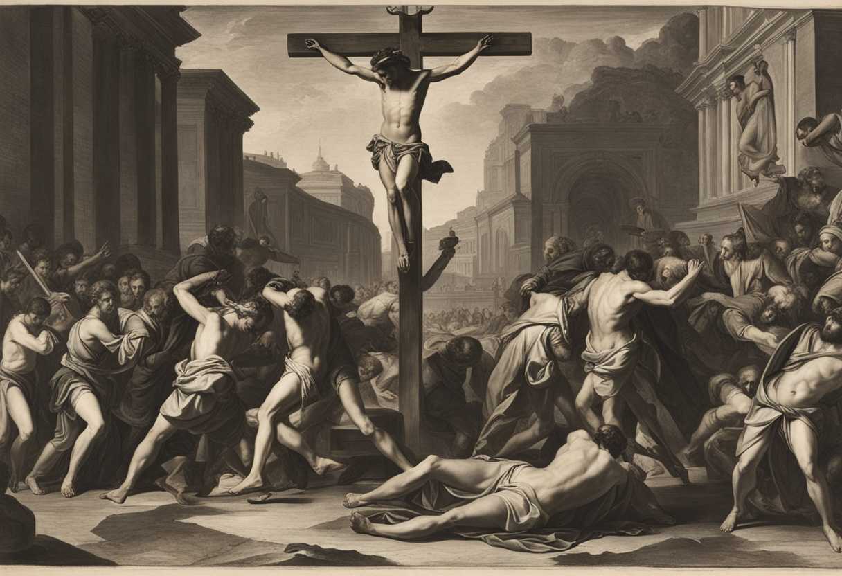 A-man-stripped-and-mocked-led-to-crucifixion-by-disdainful-individuals-in-a-powerful-scene_dbiv