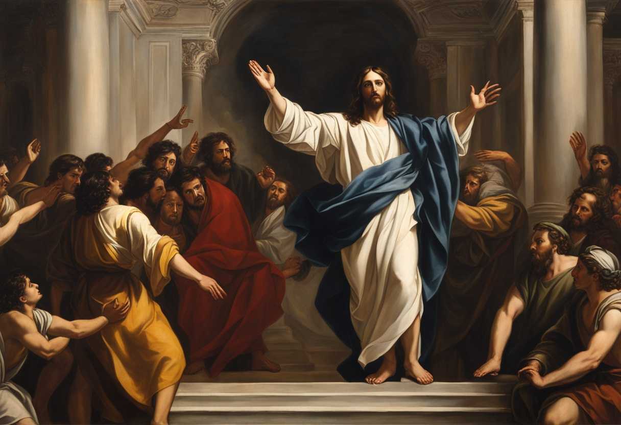 Jesus-stands-with-outstretched-arms-temple-curtain-torn-onlookers-in-shock-and-awe_keno
