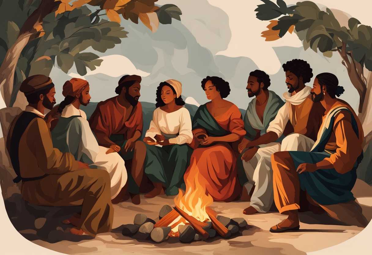A-diverse-group-of-friends-gathered-around-a-campfire-sharing-stories-with-animated-expressions_szsw
