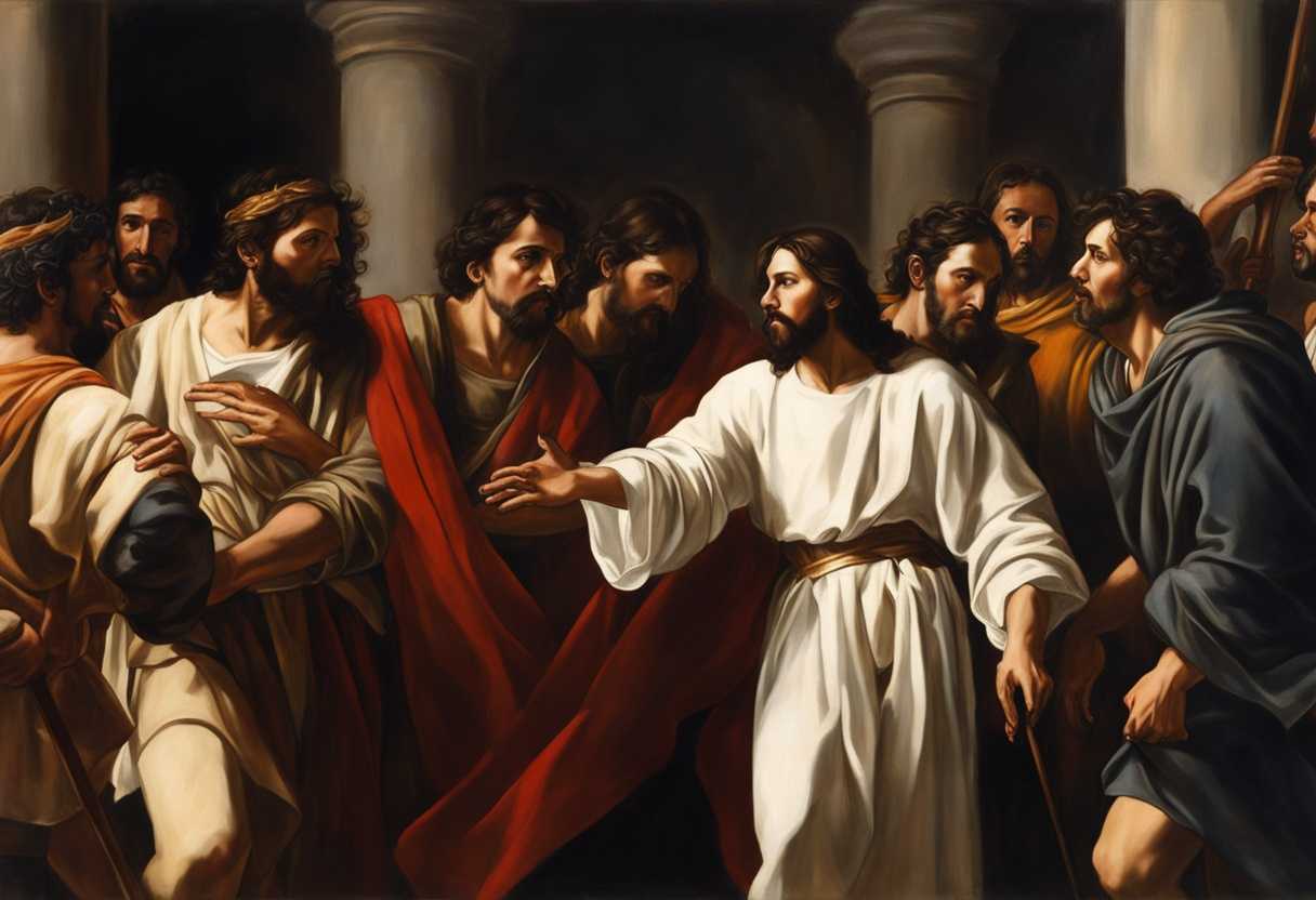Dramatic-scene-Jesus-and-disciples-confront-guards-and-chief-priests-tension-palpable_csnu