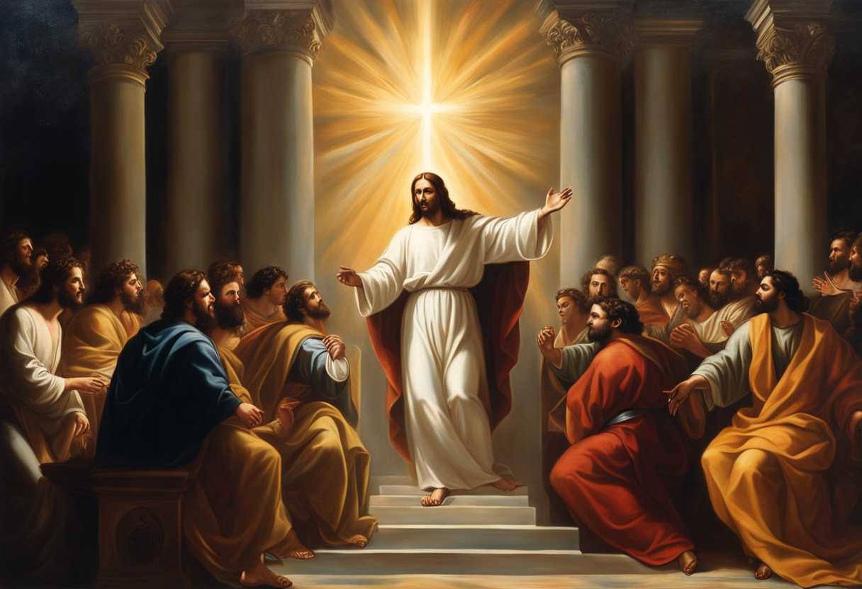 Jesus-delivers-a-powerful-sermon-surrounded-by-a-glowing-aura-uniting-a-reverent-community_soym