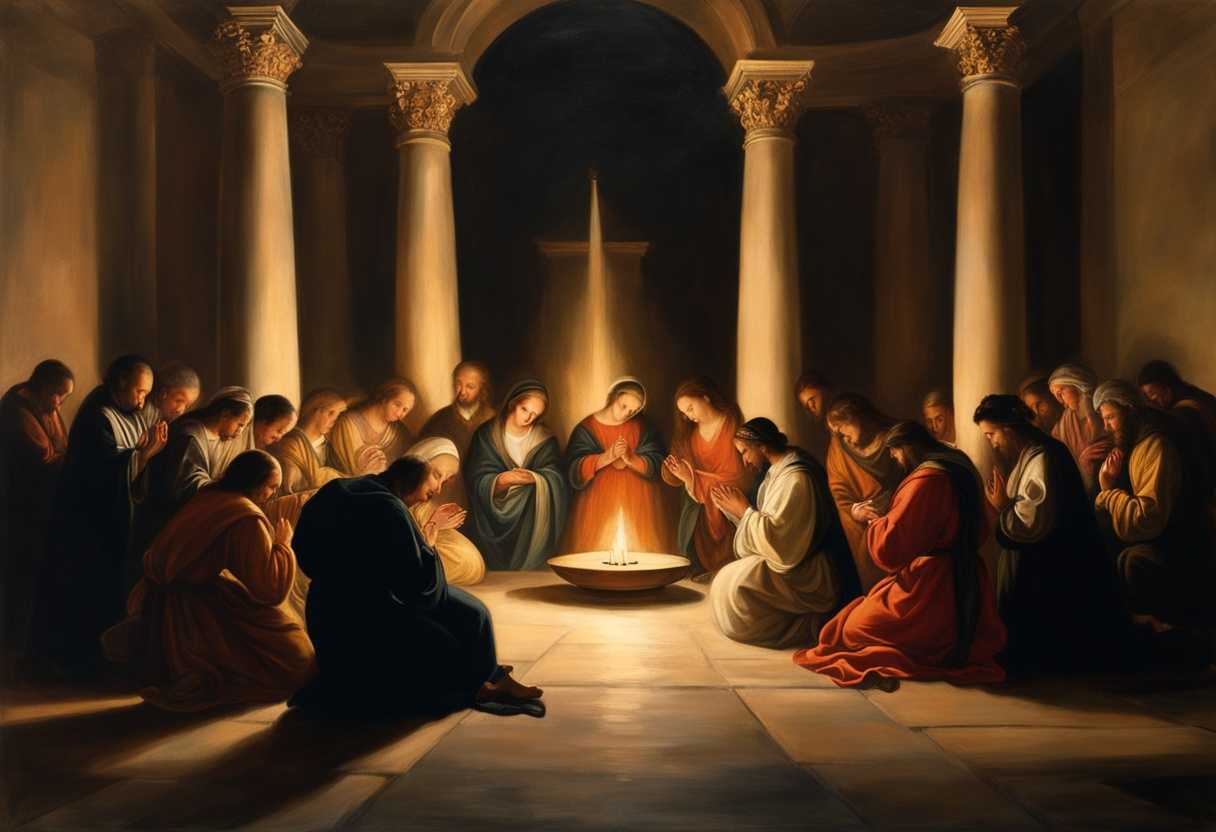 People-in-candlelit-circle-heads-bowed-in-prayer-serene-and-reverent-deep-spiritual-connection_kvap