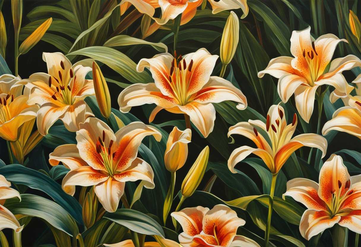 Vibrant-lilies-dance-in-a-sunlit-field-untouched-by-human-hands-exuding-effortless-beauty_cxil