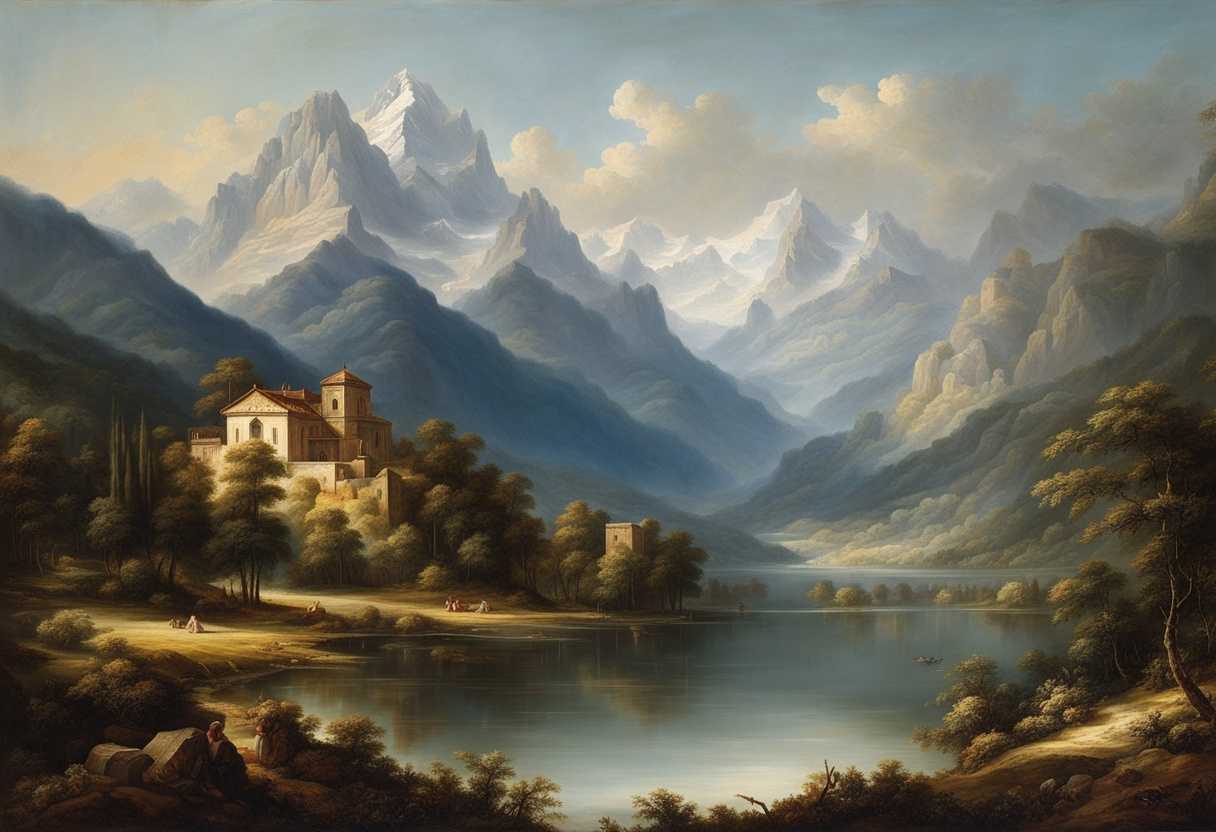 Majestic-mountains-loom-over-serene-valleys-vast-earth-with-intricate-details-timeless-grandeur_hgwr