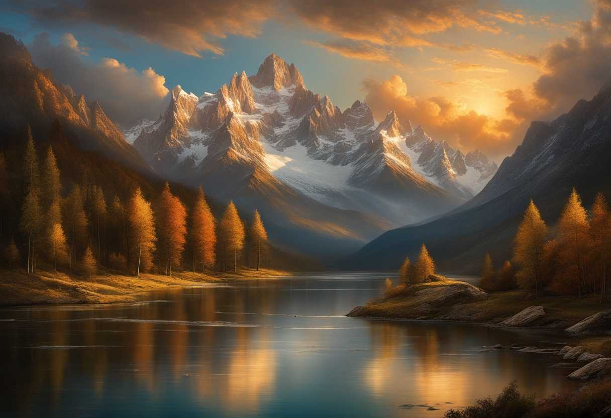 Majestic-mountains-at-sunset-towering-peaks-timeless-stillness-ancient-wisdom-in-nature's-grandeu_jnbo