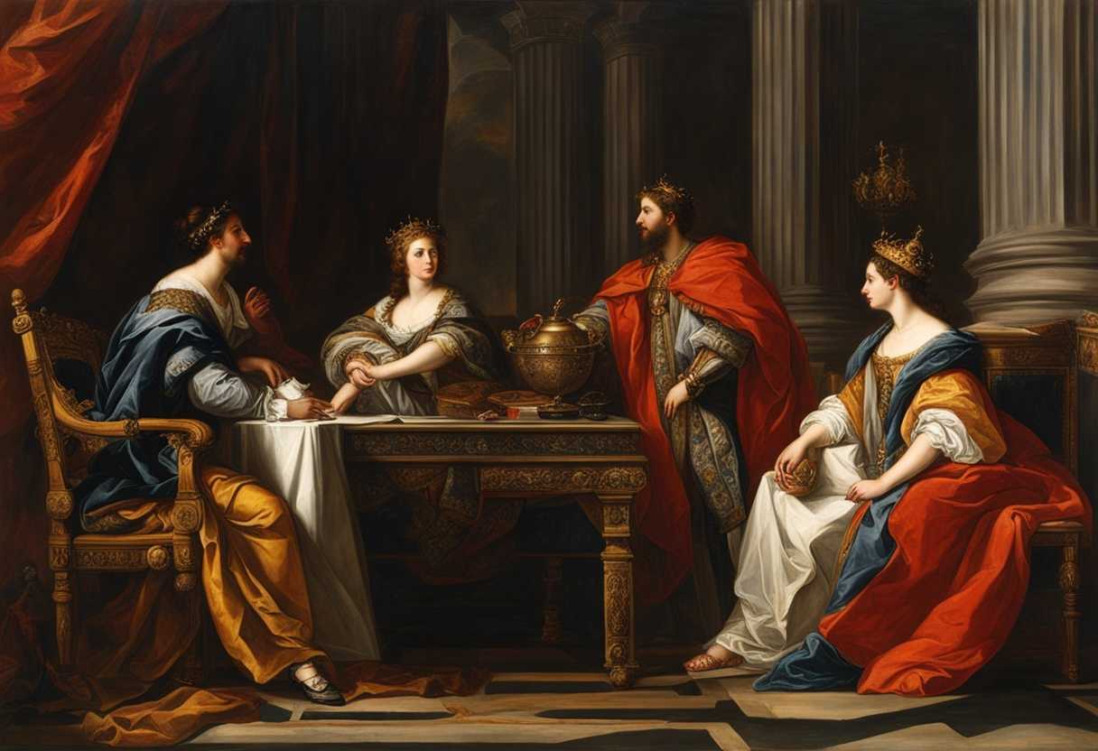Royal-court-scene-King-Artaxerxes-queen-Nehemiah-in-opulent-attire-discussing-with-determination_wwpz