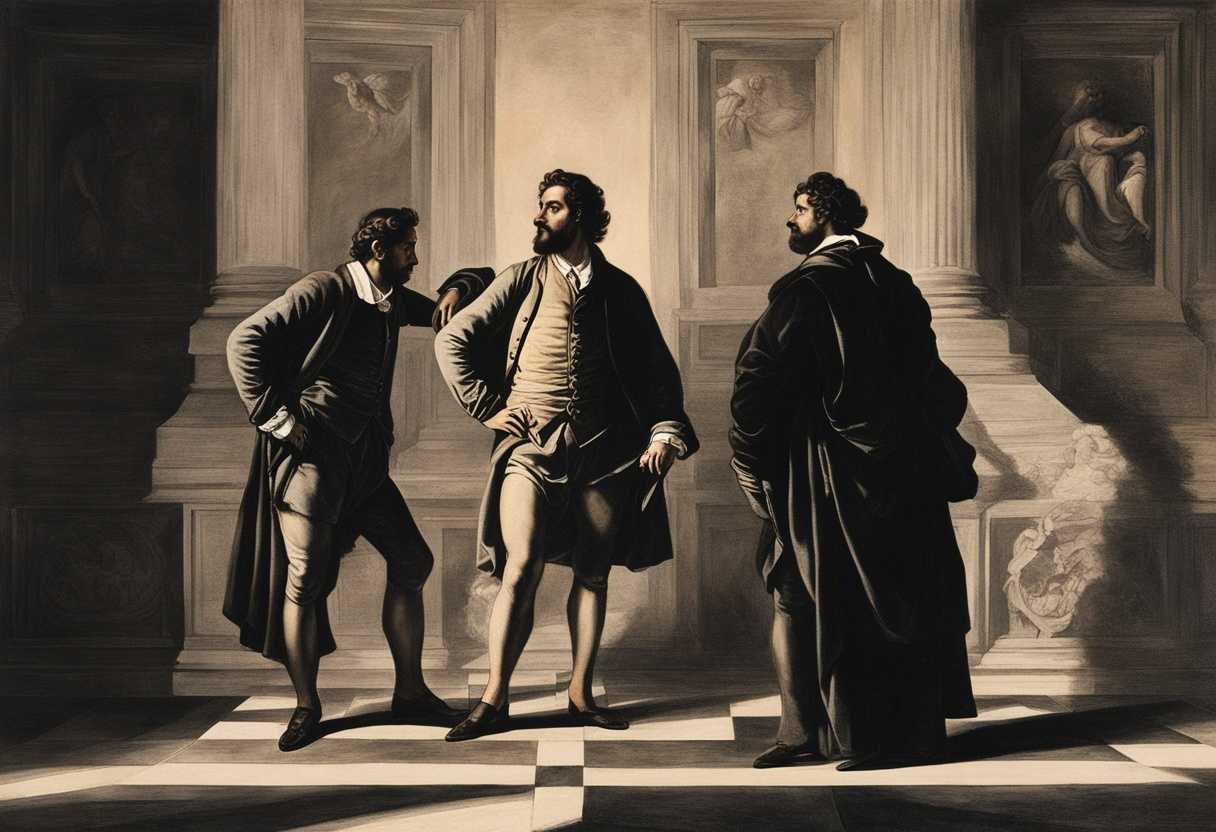 Three-men-stand-united-in-disdain-casting-shadows-with-dramatic-lighting-exuding-arrogance-and-hos_ibpb