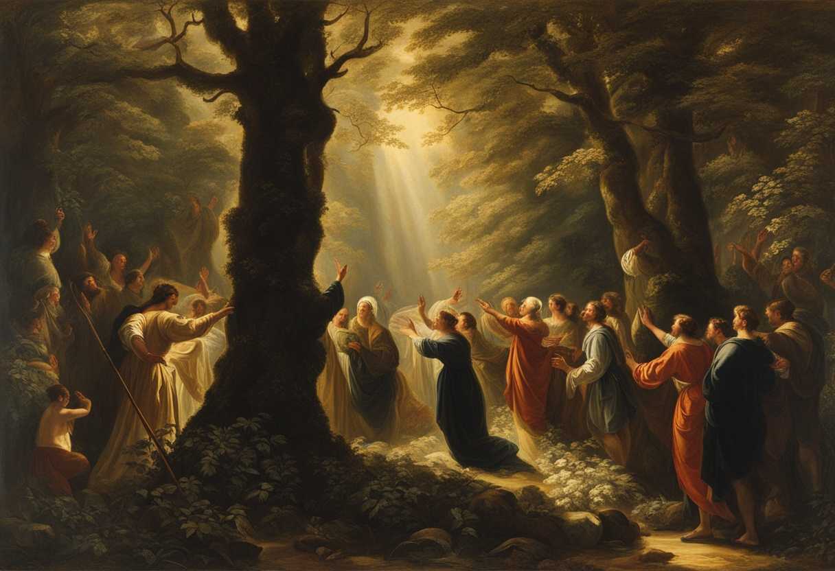 People-in-a-forest-clearing-hands-raised-in-worship-bathed-in-sunlight-united-in-reverence_bujs