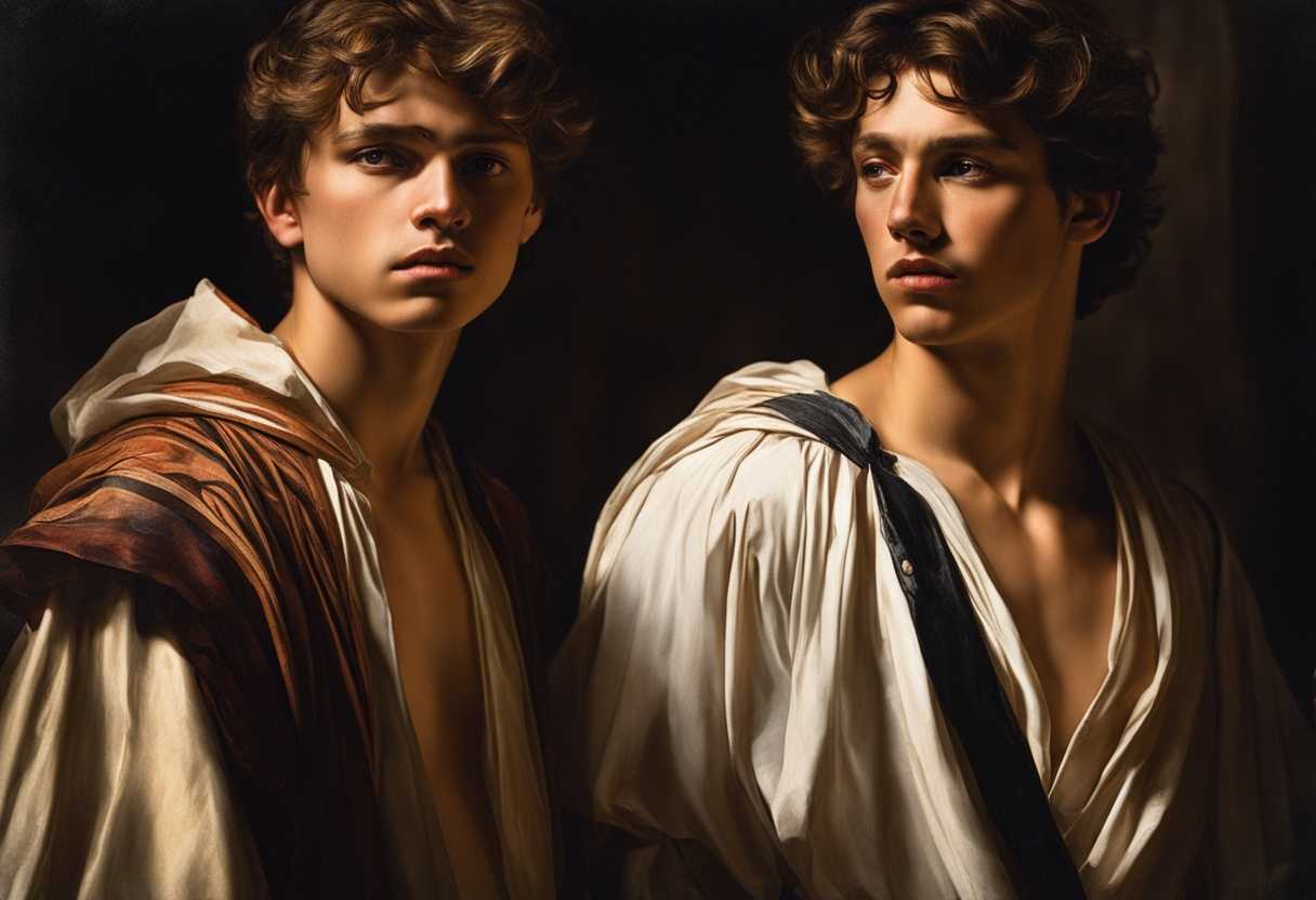 Joshua-and-Caleb-stand-in-dramatic-lighting-torn-clothes-determined-expressions-making-intense-de_pcez