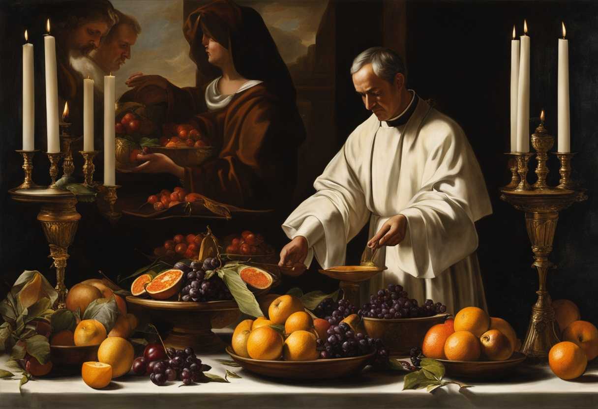 A-priest-carefully-prepares-a-variety-of-offerings-with-reverence-and-devotion_ejvz