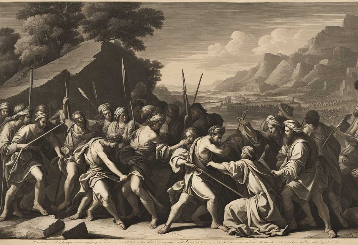 Moses-and-Phinehas-lead-Israelites-in-solemn-war-preparation-showing-faith-determination-and-devo_skml