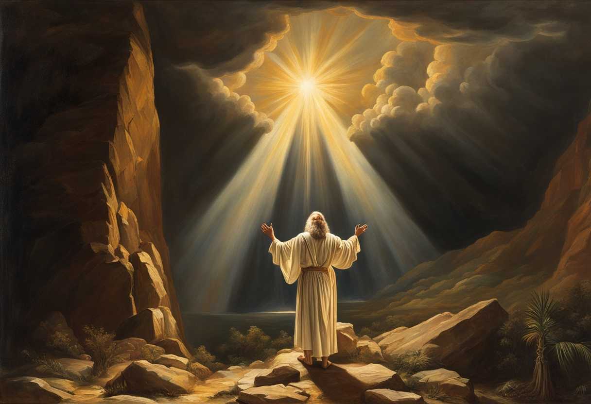 Moses-stands-in-awe-as-divine-light-illuminates-him-in-the-Sinai-wilderness_tvsg