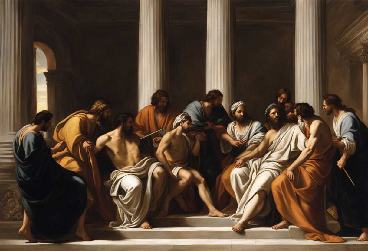Moses-Aaron-and-the-sons-of-Kohath-in-a-timeless-classic-semi-circle-under-soft-light_lsbh