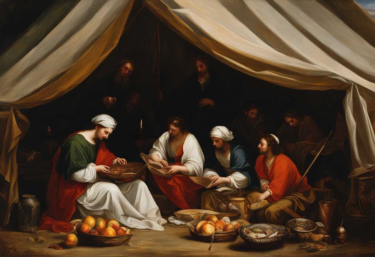 Aaron-and-sons-meticulously-cover-sacred-items-in-the-tent-creating-a-visually-striking-and-reveren_dsoc