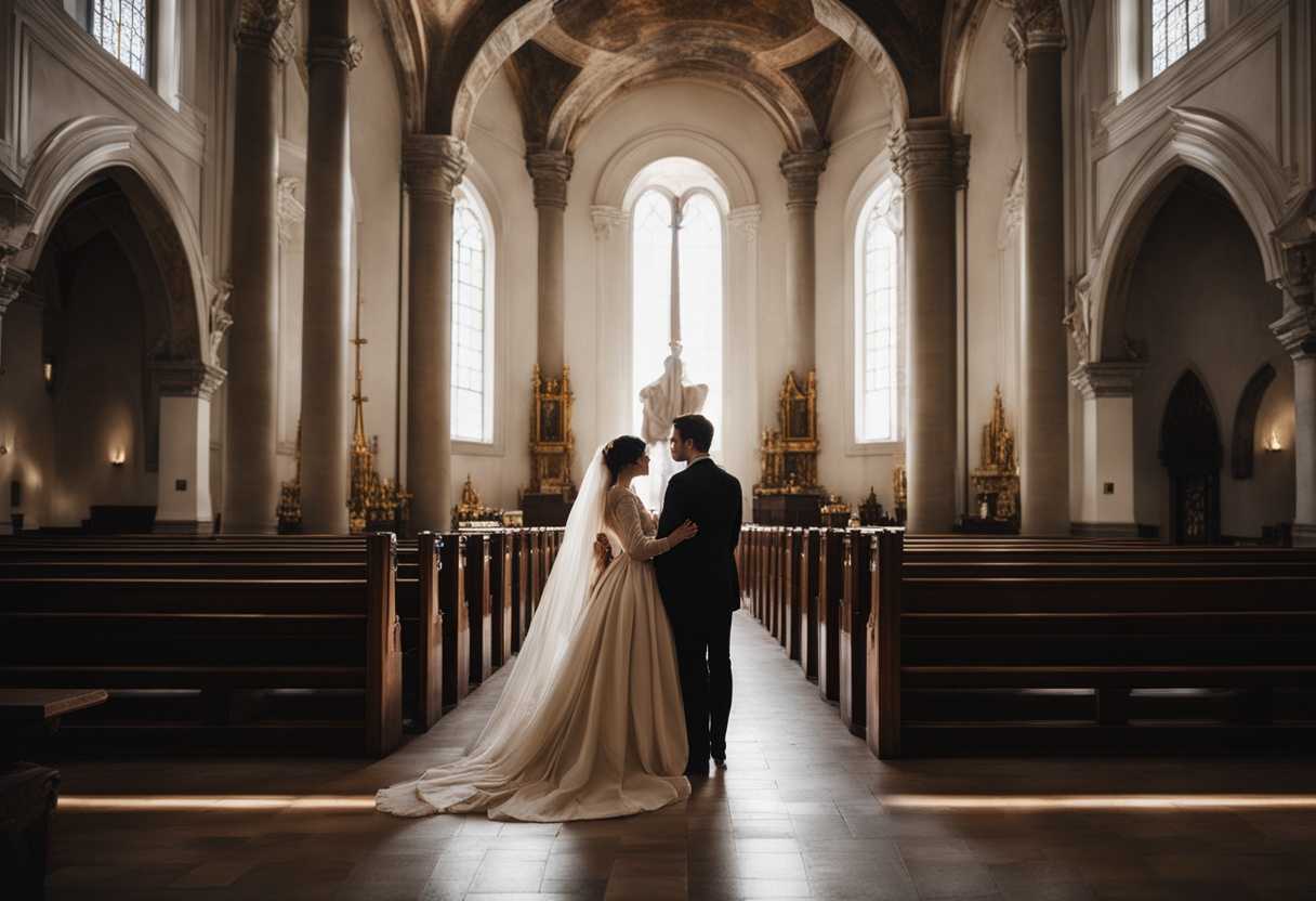Couple-in-church-reverent-stance-traditional-clothes-soft-light-deep-faith-sacred-ceremony_fmpy