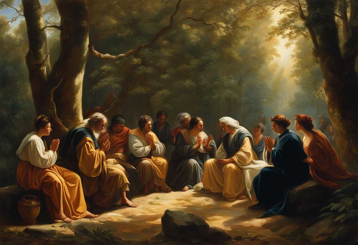 A-diverse-group-praying-in-a-sunlit-forest-embodying-unity-peace-and-sincerity_ohiz