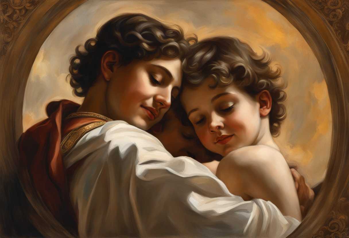 Brothers-embrace-in-a-circle-sharing-genuine-smiles-and-deep-connection-in-warm-lighting_hlar