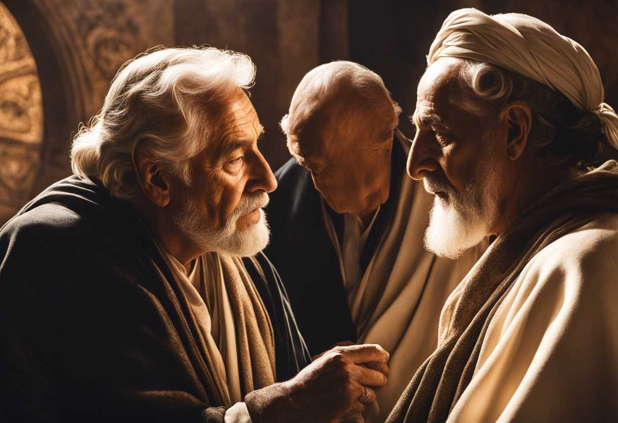 A-circle-of-wise-elders-in-deep-discussion-faces-etched-with-experience-bathed-in-warm-light_aegv