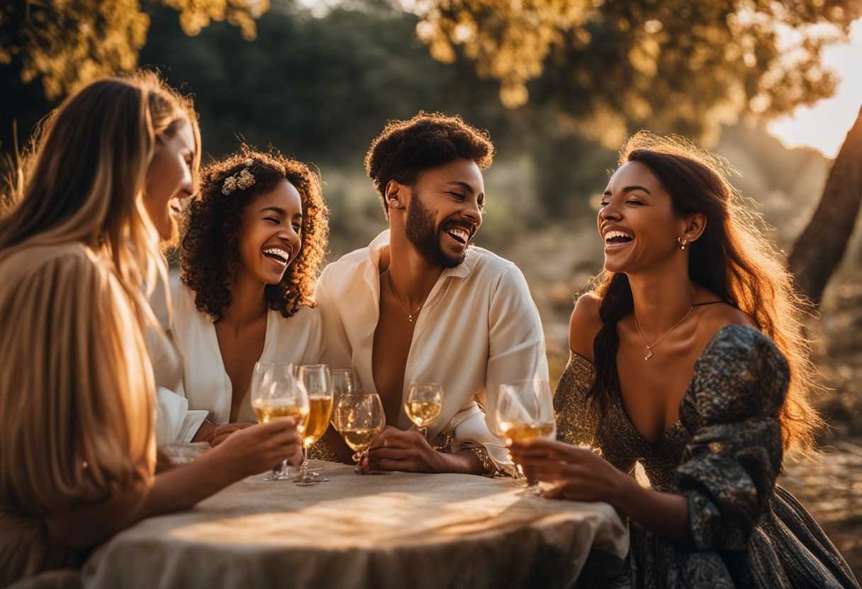 Friends-laughing-and-sharing-stories-in-golden-sunlight-creating-genuine-connections-and-joyful-mem_szaa